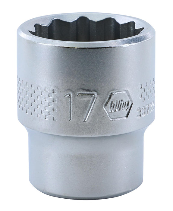 Wiha 33732 12 Point - 3/8 Inch Drive Socket - 17.0mm