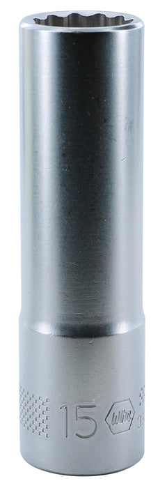 Wiha 33871 12 Point - 1/2" Drive Deep Socket 15.0mm