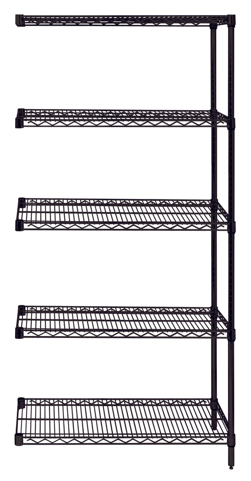 Quantum AD74-3648BK-5 | Wire Shelving Add-On Kit