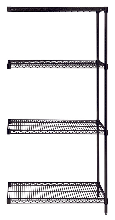 Quantum AD86-1424BK | Wire Shelving Add-On Kit