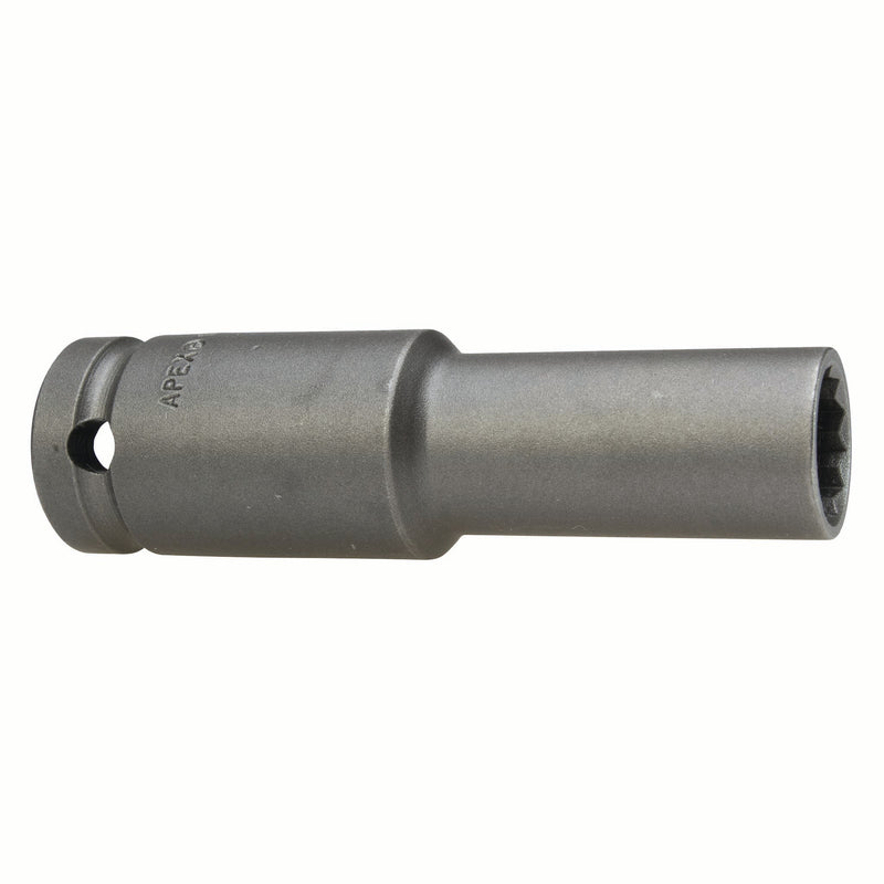 Apex 13MM55-D, Metric Hex, 12-Point, Thin Wall, Extra-Long Length, 1/2" Square Drive, 13 mm Impact Socket