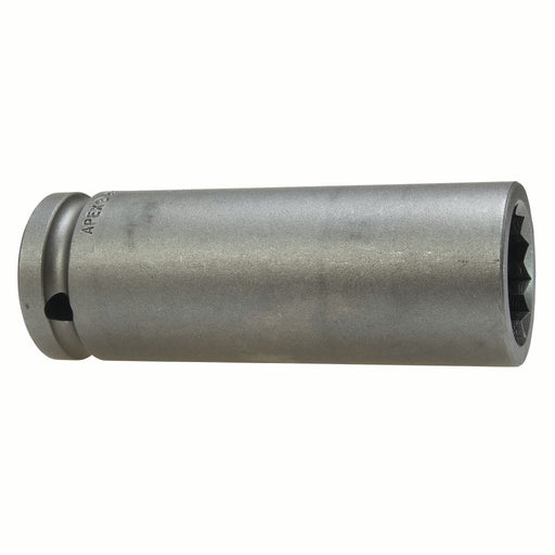 Apex 21MM35-D, Metric Hex, 12-Point, Extra-Long Length, 1/2" Square Drive, 21 mm Impact Socket