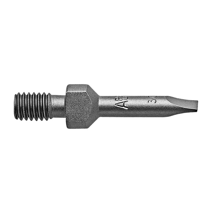 APEX 309-2X | Screw Shank Bit | 1/4"-24 Screw Shank Drive | 0.036 x 0.216" (0.91 x 5.5mm) Slotted | Length: 1.5" (38mm) | Max Hardness