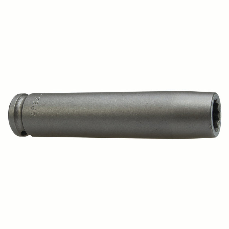 Apex 3314-D, Inch Hex, 12-Point, Extra-Long Length, 3/8" Square Drive, 7/16" Hex Impact Socket