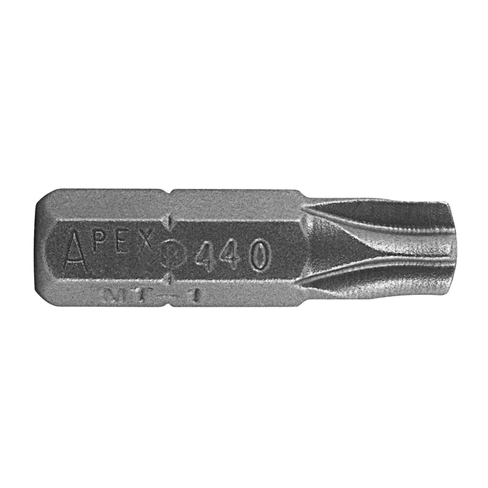 APEX 480-MT-3 | Insert Bit | 5/16" Hex Drive | #3 MorTorq | Length: 1.25" (32mm) | Max Hardness