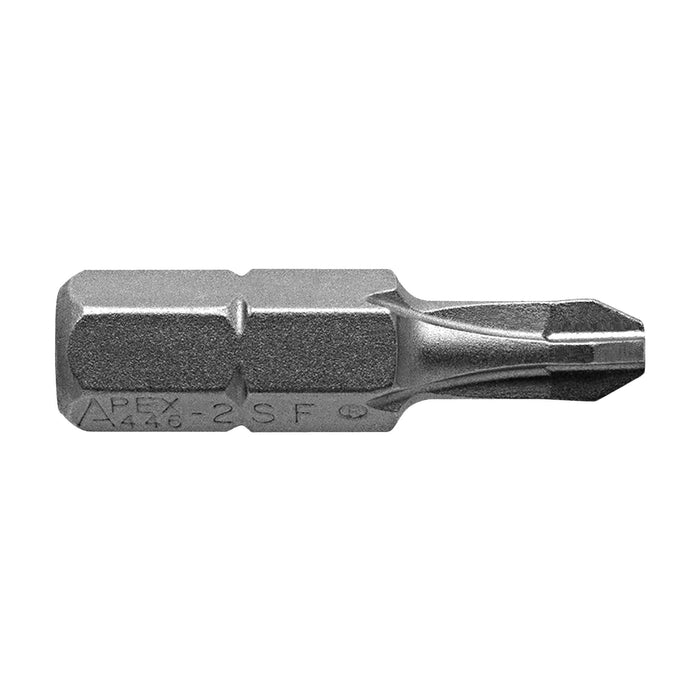 APEX 446-2-SFX | Insert Bit | 1/4" Hex Drive | #2 Sel-o-fit | Length: 1" (25mm) | Limited Clearance | Max Hardness