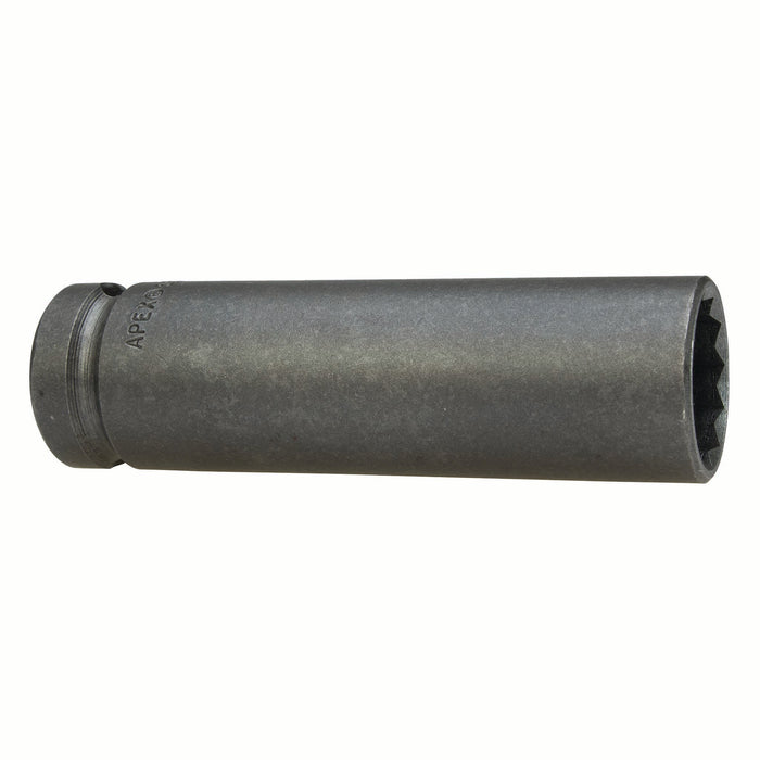 Apex 5522-D | Impact Socket | 1/2" Square Drive | 11/16" Hex | Length: 3.25" (82.6mm) | Inch | 12-Point | Thin Wall