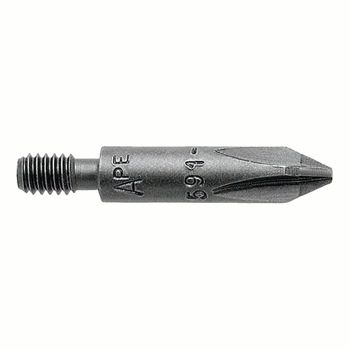 APEX 591-PZDX | Screw Shank Bit | 8-32 Screw Shank Drive | PZ1 Pozidriv | Length: 1.81" (30mm) | Max Hardness