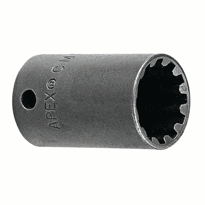 Apex CMS-3412 | Impact Socket | 3/8" Square Drive | #12 Spline | Length: 1" (25mm)