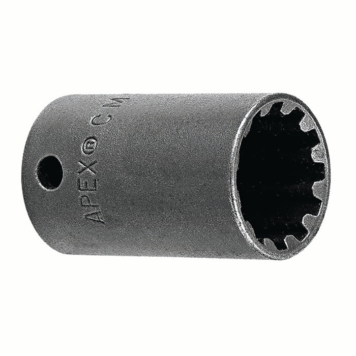 Apex CMS-5422 | Impact Socket | 1/2" Square Drive | #22 Spline | Length: 1.5" (38mm)