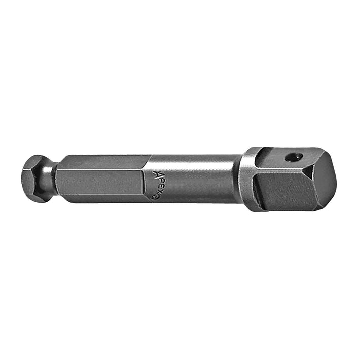 Apex EX-757-3 | Power Adapter | 7/16" Male Hex Drive | 3/4" Male Square | Impact Rated | 7/32" Drill Hole