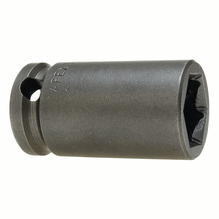 Apex FL-3116 | Impact Socket | 3/8" Square Drive | 1/2" Hex | Length: 1.5" (38mm) | Inch | 6-Point | Fast Lead