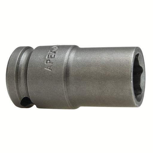 Apex M-12MM43, Metric Hex, 6-Point, Thin Wall, Fixed Magnet, Standard Length, 3/8" Square Drive, 12 mm Impact Socket