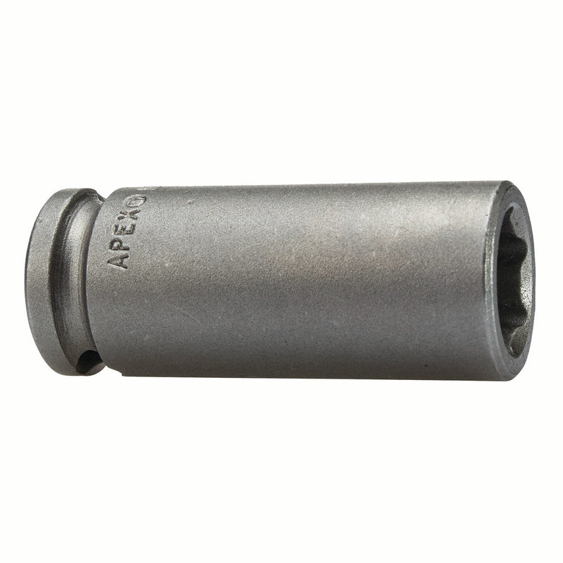 Apex M-13MM23, Metric Hex, 6-Point, Fixed Magnet, Long Length, 3/8" Square Drive, 13 mm Impact Socket
