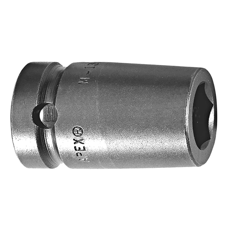 Apex M-13MME3, Metric Hex, 6-Point, For Predrilled Holes, Fixed Magnet, Standard Length, 3/8" Square Drive, 13 mm Impact Socket