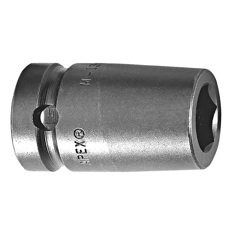 Apex M-13MME5, Metric Hex, 6-Point, For Sheet Metal Screws, Fixed Magnet, Standard Length, 1/2" Square Drive, 13 mm Impact Socket
