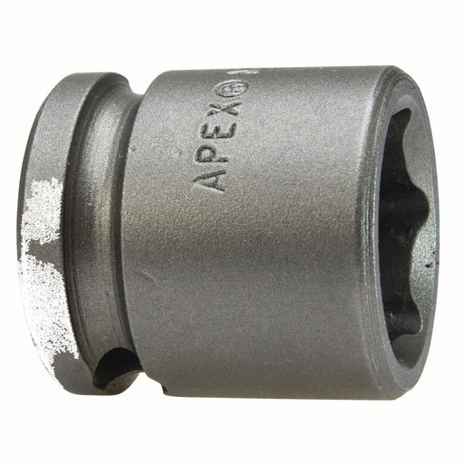 Apex M-15MM03, Metric Hex, 6-Point, Fixed Magnet, Short Length, 3/8" Square Drive, 15 mm Impact Socket