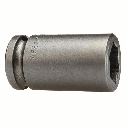 Apex M3E16, Inch Hex, 6-Point, Predrilled Hole, Fixed Magnet, Standard Length, 3/8" Square Drive, 1/2" Hex Impact Socket