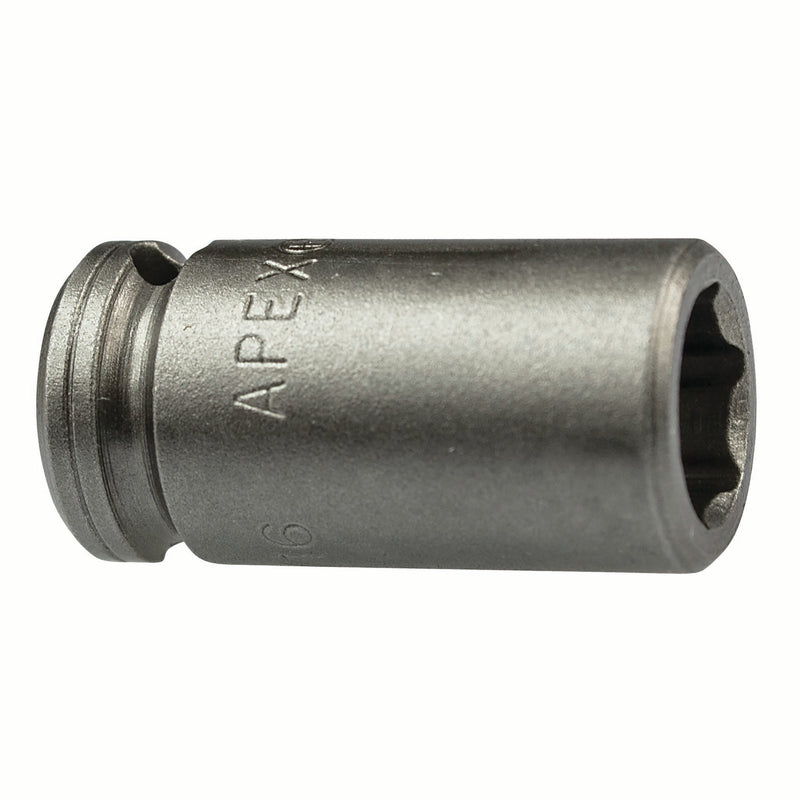 Apex MX-1110, Inch Hex, 6-Point, Max Hardness, Fixed Magnet, Standard Length, 1/4" Square Drive, 5/16" Hex Impact Socket