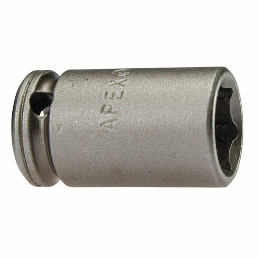 Apex MX-1112, Inch Hex, 6-Point, Max Hardness, Fixed Magnet, Standard Length, 1/4" Square Drive, 3/8" Hex Impact Socket