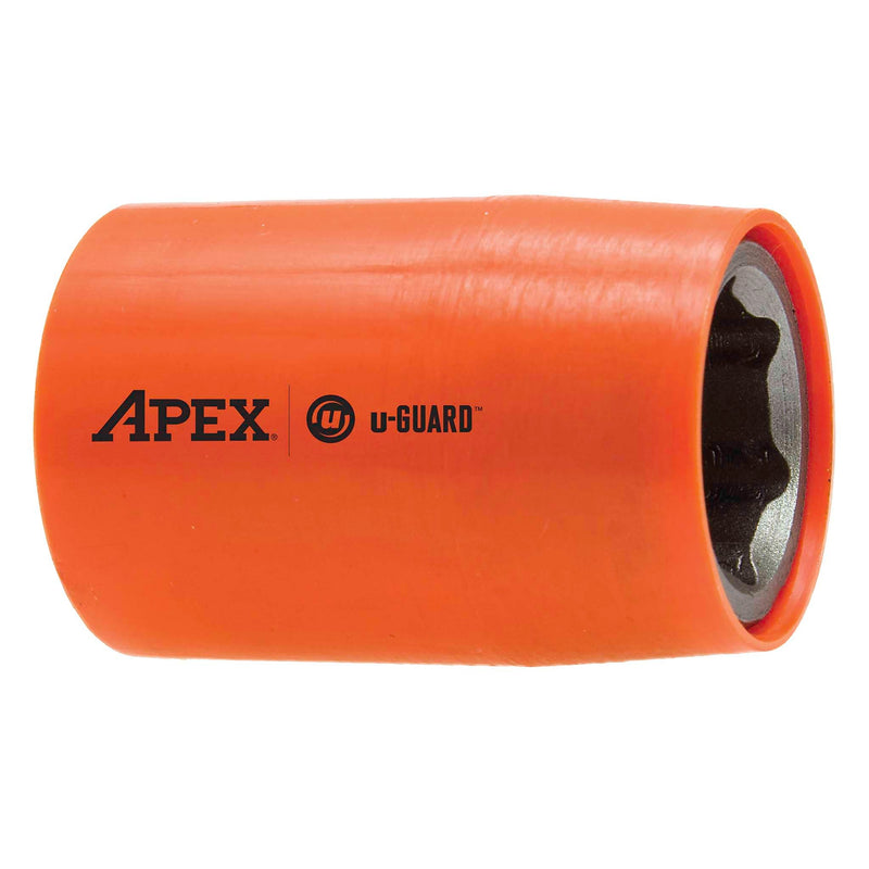 Apex UG-M-15MM13, Metric Hex, 6-Point, Covered, Fixed Magnet, Standard Length, 3/8" Square Drive, 15 mm Impact Socket
