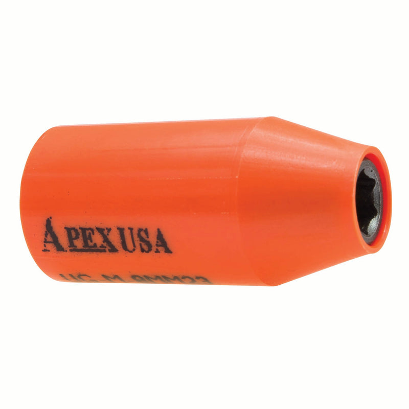 Apex NC-M-14MM13 | Impact Socket | 3/8" Square Drive | 14mm Hex | Length: 1.53" (38.9mm) | Metric | 6-Point | Magnetic | Covered