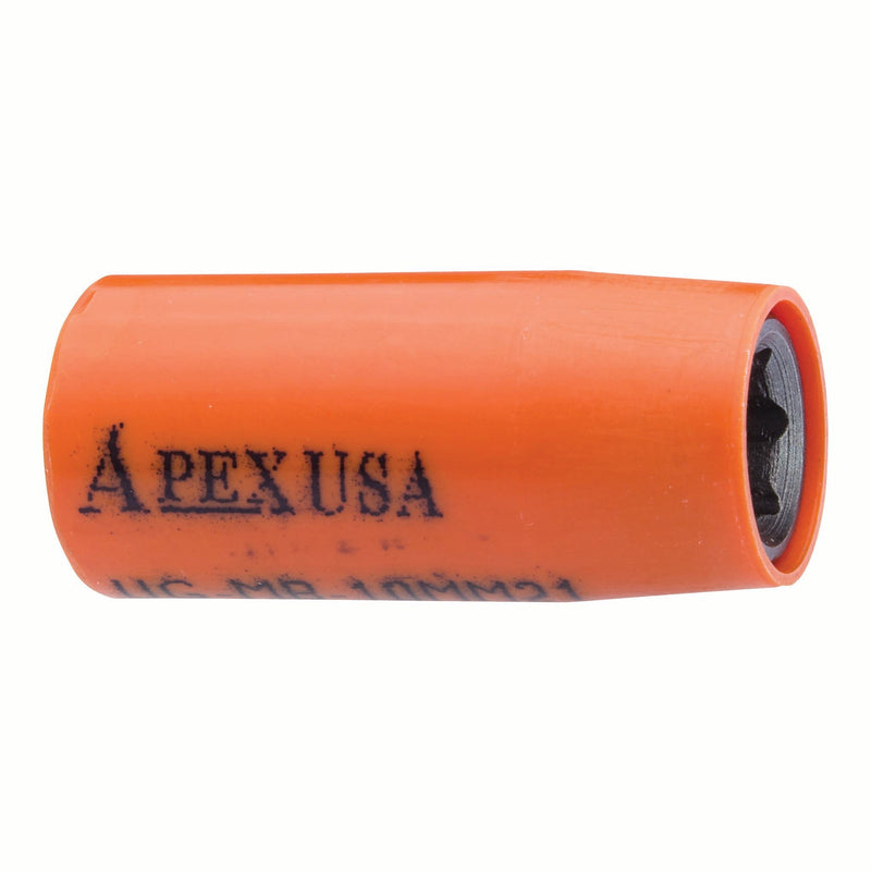 Apex UG-MB-10MM21X Impact Socket, Metric, 6-Point, Covered, Sliding Magnet, Hex, Sliding Magnet
