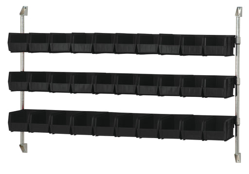 Quantum CAN-34-60BH-230BK | Cantilever Bin Holder Post Wall Mount