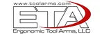 ETA PA806-PT, Pneumatic Folding Reaction Arm, Medium Duty, Pistol Tilt