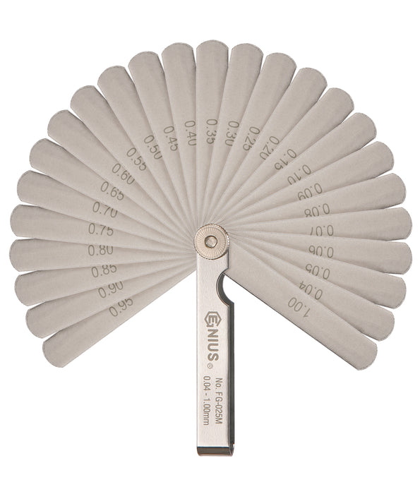 25 Blades Metric Feeler Gauge Set (0.04~1.00mm)