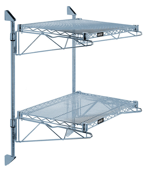 Quantum WC34-CB2424GY | Cantilever Double Shelf Post Wall Mount