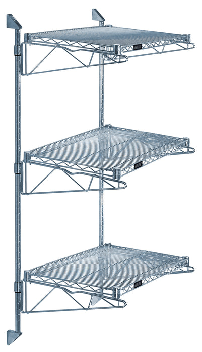 Quantum WC54-CB2442GY | Cantilever Double Shelf Post Wall Mount