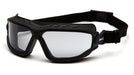 Pyramex GB10025TM, Torser Sealed Eyewear, Black Frame Color, Light Gray with H2MAX Anti-Fog Lens Color