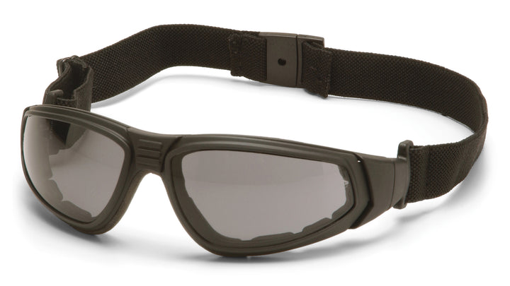 Pyramex GB4020ST, XSG Sealed Eyewear, Padded Frame, Black Frame Color, Gray with H2X Anti-Fog Lens Color