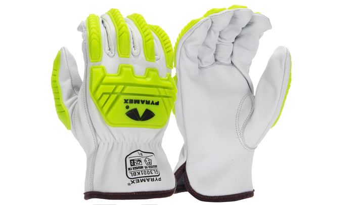 Pyramex GL3001KBX2, GL3001KB Glove, Goat Leather, Impact, 2X Large Size