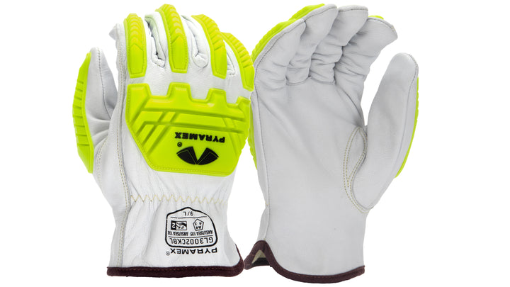 Pyramex GL3002CKBXL, GL3002CKB Glove, Goat Leather, A4 Cut, Impact, Extra Large Size