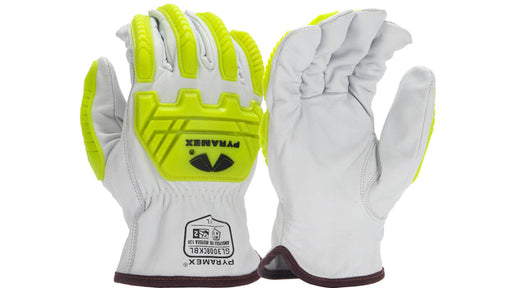 Pyramex GL3008CKBL, GL3008CKB Glove, Goat Leather, A7 Cut, Impact, Large Size