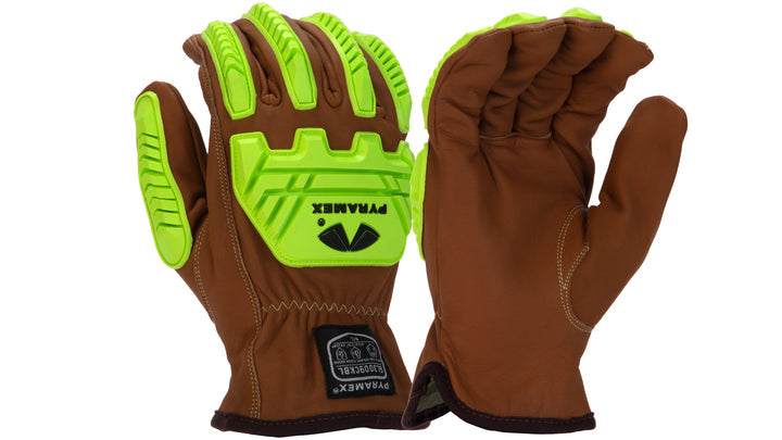 Pyramex GL3009CKBXL, GL3009CKB Glove, Goat Leather, A4 Cut, Impact, Extra Large Size