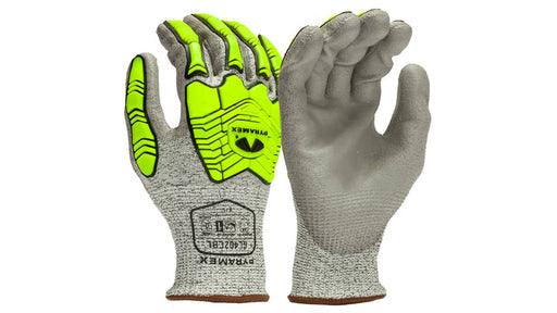 Pyramex GL402CBX2, GL402CB Glove, Polyurethane, A4 Cut, Impact, 2X Large Size