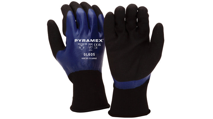 Pyramex GL605S, GL605 Glove, Sandy Nitrile, Small Size