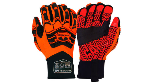 Pyramex GL807CHTS, GL807CHT Glove, Synthetic Leather, A5 Cut, High Impact, Small Size, Polybag + Hang Tag Packaging