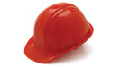 Pyramex HP14120, SL Hard Hat, Red Color, 4-Point Ratchet Suspension Suspension Sytem