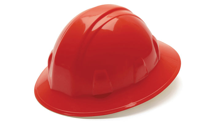 Pyramex HP24120, SL Hard Hat, Red Color, 4-Point Ratchet Suspension Suspension Sytem