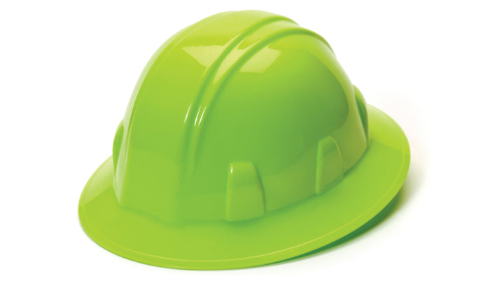 Pyramex HP24131, SL Hard Hat, Hi-Vis Green Color, 4-Point Ratchet Suspension Suspension Sytem