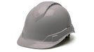 Pyramex HP44112V, Ridgeline Hard Hat, Vented, Gray Color, 4-Point Ratchet Suspension Suspension Sytem