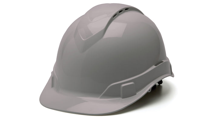 Pyramex HP44112V, Ridgeline Hard Hat, Vented, Gray Color, 4-Point Ratchet Suspension Suspension Sytem