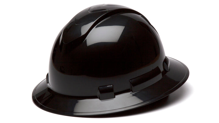 Pyramex HP54111, Ridgeline Hard Hat, Black Color, 4-Point Ratchet Suspension Suspension Sytem