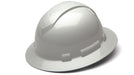 Pyramex HP54116S, Ridgeline Hard Hat, Shiny White Graphite (Hydro-Dipped) Color, 4-Point Ratchet Suspension Suspension Sytem