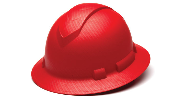 Pyramex HP54121, Ridgeline Hard Hat, Matte Red Graphite (Hydro-Dipped) Color, 4-Point Ratchet Suspension Suspension Sytem