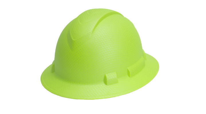 Pyramex HP54124, Ridgeline Hard Hat, Matte Lime Graphite (Hydro-Dipped) Color, 4-Point Ratchet Suspension Suspension Sytem